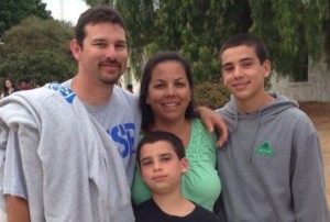 The Covarrubias family, pictured on a fundraising page set up to help Justin