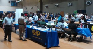 A recent job fair at College of the Canyons drew hundreds of prospective job-seekers