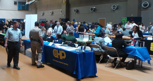 A recent job fair at College of the Canyons drew hundreds of prospective job-seekers