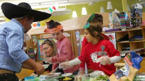 From left, Chance Johnson, Eric Nielson and Joshua Kurtz enjoy Multicultural Day