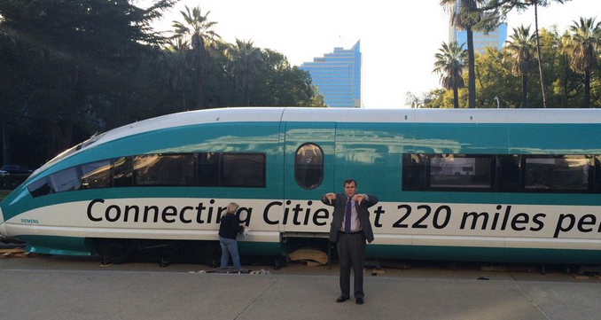 State Assemblyman Scott Wilk, R-Santa Clarita, posted this picture to Twitter. Wilk, along with Santa Clarita City Council members, has been openly against the High Speed Rail Project