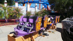 Six Flags Magic Mountain officials expect construction on Twisted Colossus to finish soon, they said Friday, during a walking tour of the park.