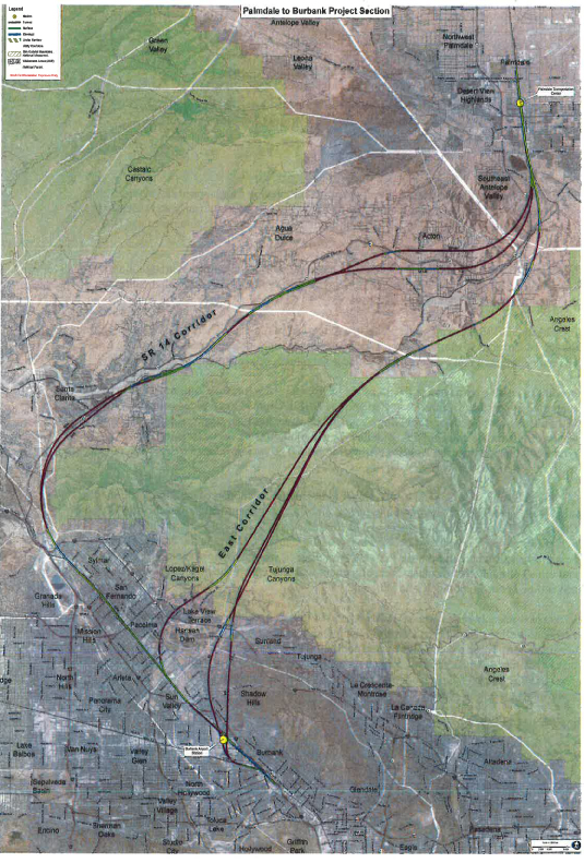 High Speed Rail - 2015 Sacramento Road Trip - Map