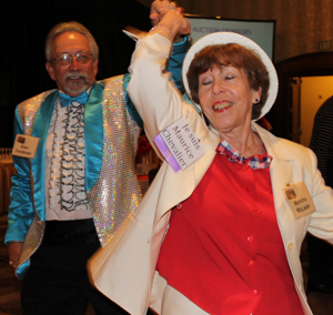 Celebrity Waiters Alan Ferdman and Marsha McLean on the dance floor at the 2015 Celebrity Waiter Dinner. Photo by Michele E. Buttelman.
