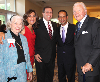 Left to right, Jacquline Petersen, nominee for 2015 SCV Woman of the Year, Vanessa and Scott Wilk, Mitchell Englander, candidate for L.A. County Supervisor 2016 and Harold Petersen, nominee for 2015 SCV Man of the Year. Photo by Michele E. Buttelman.