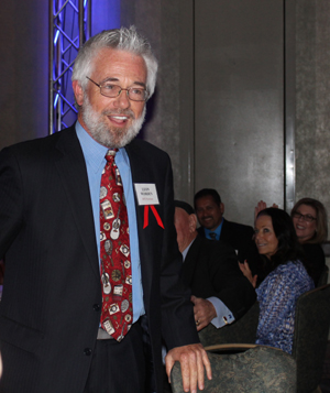 Leon Worden reacts to the announcement as he is named 2015 SCV Man of the Year. Photo by Michele E. Buttelman.