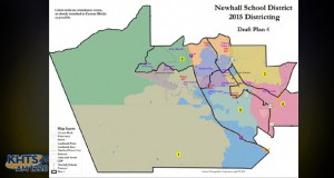 Here's the approved map for voter districts within the Newhall School District