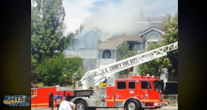 Firefghters received a call at 1:27 p.m. and were on scene one minute later, according to Inspector Reade of the Los Angeles County Fire Department. photo by Jessica Pizano