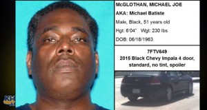 Michael McGlothan, 51, is suspected in a fatal shooting