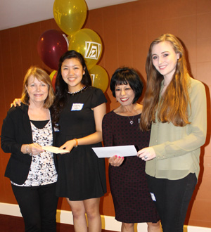 Left to right, Mary Ann Dortch, Claire Sue Hyon Lee, Gloria Mercado-Fortine and Megan Schneider at the Zonta Awards Event.