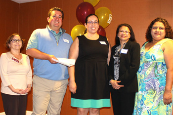 Left to right, Alicia Estrada, Randy Wrage, Digna Yepez, Babe Ramirez and Mari Tovmasyan.