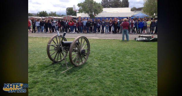 Eighth-grade students, teachers and staff at Placerita Junior High School enjoyed a hands-on history lesson Friday