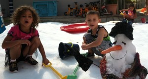 Creative Years Infant Center & Preschool are in the midst of their annual, week-long summer camp with the theme “Winter in July”, complete with snow, school officials said Wednesday.