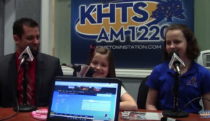 Abby Greenberg (right), Mackenzie Frieders (center) and Matthew Norhtrop (left) on KHTS AM-1220.