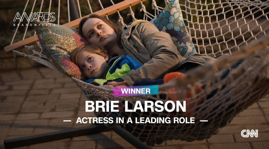 Brie Larson won an Oscar for best actress in a leading role Sunday evening.