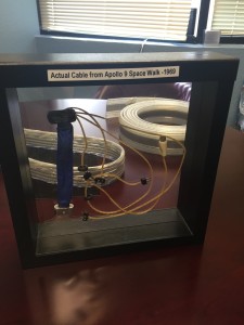 A cable that was essential in ensuring the safety of astronauts aboard the third manned space mission approximately 47 years ago is now on display in Valencia.