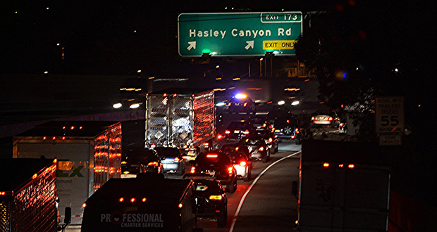 Late Night Crash On 5 Freeway Shuts Down All Lanes, Injures Four