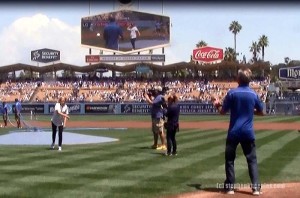 Santa Clarita Dodger Day 2016 first pitch