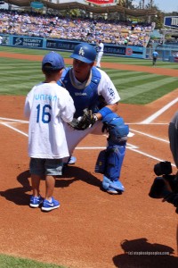 'Kids Take the Field' on Santa Clarita Dodger Day 2016. Photo: Stephen K. Peeples.