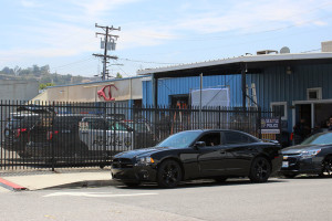 "Shooter" filming in Newhall. Photo by Melissa Lampert.