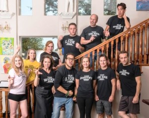 Bottom Row, left to right, the Leads: Sarah Ryan Holzer, Glinda;  Gin Treadwell Eng, Witch; George Chavez, Lion;  Adrianna Eldridge, Dorothy; Craig Sherman, Tinman; Steve Rizzo, Scarecrow. Top Row, left to right, the Understudies: Amy Grace Semeisberger, Glinda; Rosemary Moffat, Wicked Witch;  John Joseph Krukowski, Lion;  Michael Smith, Tinman; and Blake Yanez, Tinman. Photo by Heather Madison.