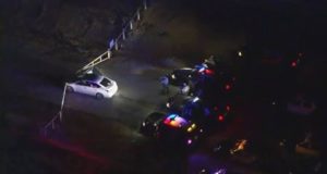 The suspects were taken into custody without incident. Photo credit @NewsSourceLA