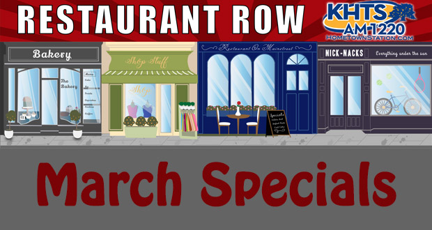 Restaurant Row March Specials