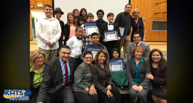 A group including local iLEAD charter school students from Castaic celebrated an out-of-this-world lesson plan Friday with California’s Secretary of State.