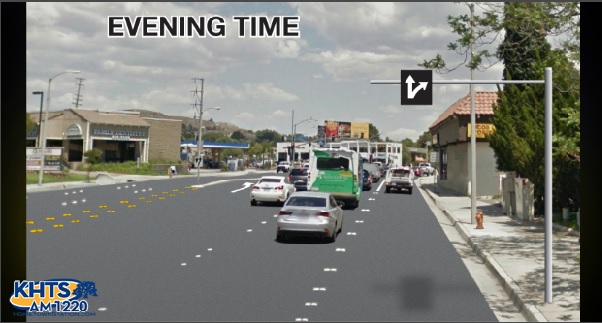 Soledad Canyon Intersection evening