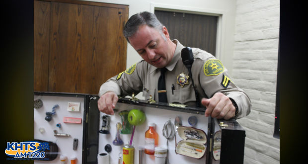 Detective Velek shows the various forms drug paraphernalia comes in.