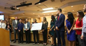 City of Santa Clarita employees donated $2,000 recently to the Domestic Violence Center as part of a fundraising effort undertaken by staff.