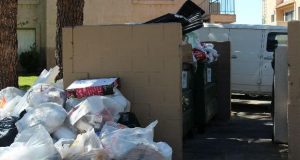 A group of Sand Canyon Ranch apartment residents are happy to hear a 10-day lapse in trash service is expected to end Thursday.