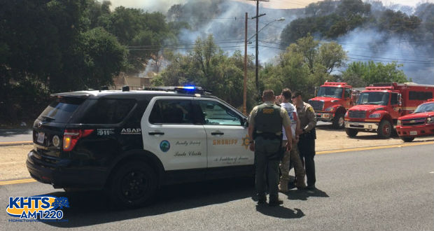 A Lancaster man was arrested Thursday afternoon for allegedly starting the Towsley Fire, which burned a little over 50 acres in the Newhall area.