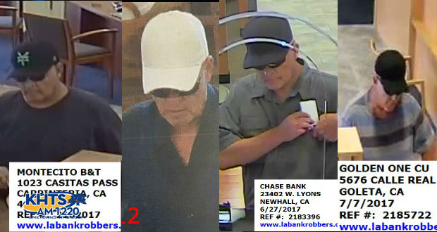 Bank robbery detectives have a serial bank robber who’s now stolen from five Santa Clarita banks, and at least eight in total, officials said Thursday.