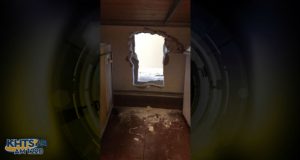 The thieves seemingly took advantage of a vacant unit next to the shop, breaking a small hole in the wall that separated the two units to gain access, Image Courtesy of Kristin Wolsic Drape