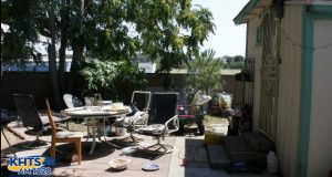 This mobile home park in Newhall was the scene of what's suspected to be a gang-related shooting July 6. Railroad Avenue sits on the other side of the fence. Photo by Marilyn Chavez | KHTS News