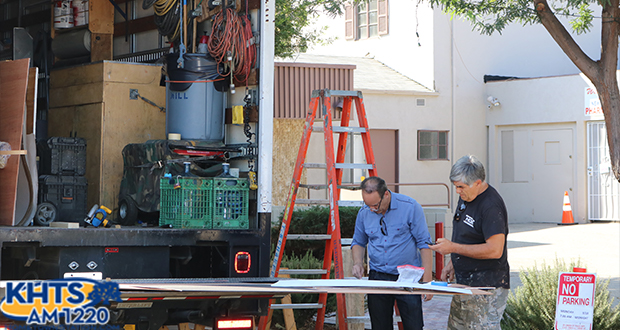 Two television network series were filming in Old Town Newhall along Main Street on Monday.