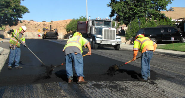 Rainbow Glen Dr. To Be Repaved In October. Photo from a previous resurfacing project, courtsey of the City of Santa Clarita.