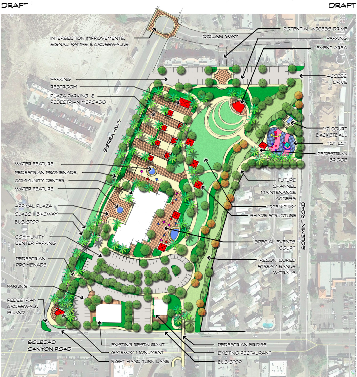 The new center will be built on the corner of Soledad Canyon Road and Sierra Highway, where Canyon Country residents will be able to gather easier due to the neighborhood’s access and walkability, city officials said. The property for the center contains 6.5 acres, and was purchased for $4.56 million with an additional cost of $1.6 million for the relocation of tenants, all which total $6.16 million.