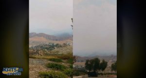 Smoke from the La Tuna fire poured into the SCV on Saturday, images provided by Vrg Lourdes