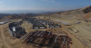The recent progress on Castaic High, demonstrated by an aerial view, courtesy of the Hart district