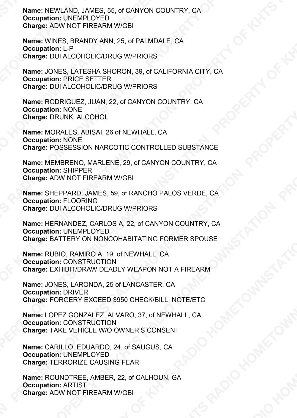 Santa Clarita Crime Report Sheriff_2017-10-21