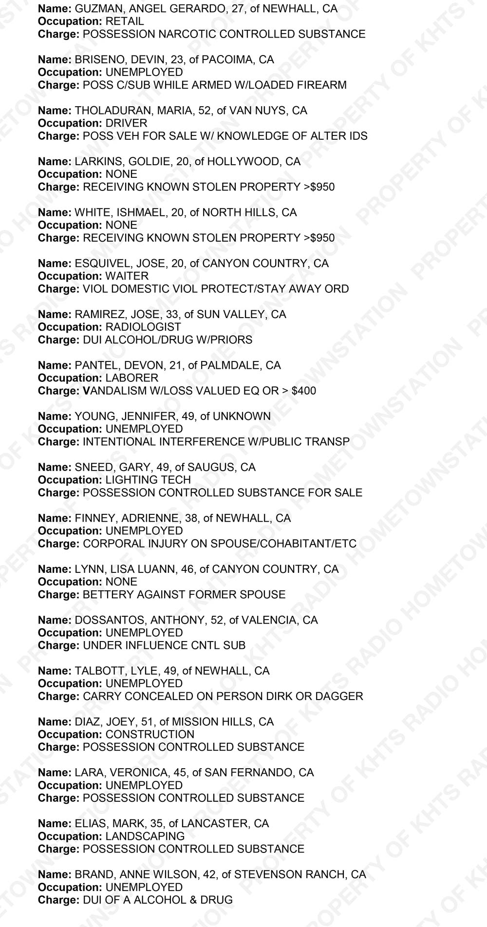 Santa Clarita Crime Report Sheriff_2017-11-10