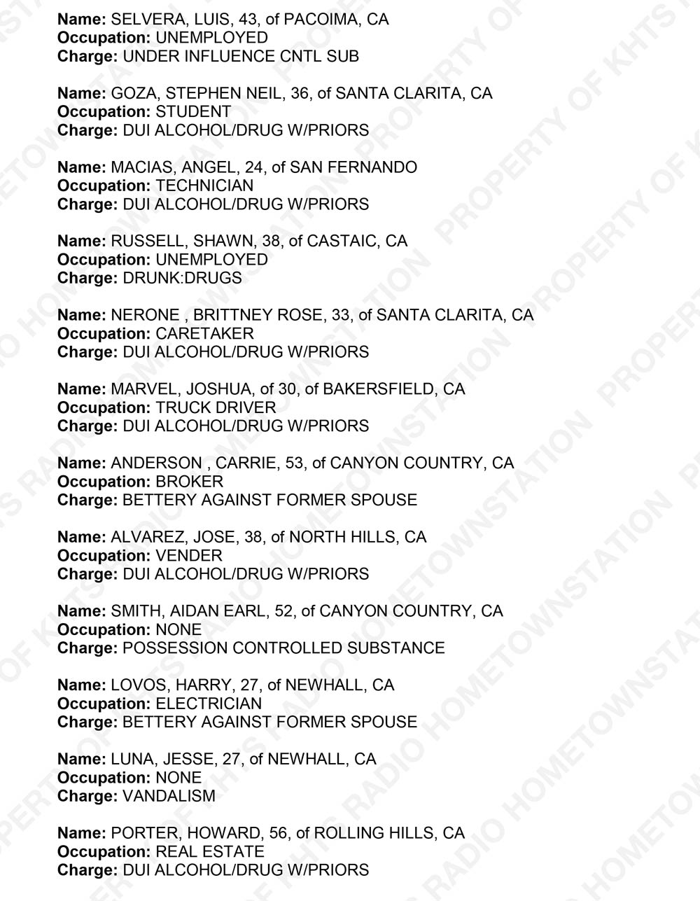 Santa Clarita Crime Report Sheriff_2017-11-11