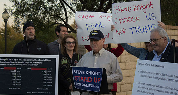 Steve Knight’s Support Of GOP Tax Plan, Voting Record Draws Protest