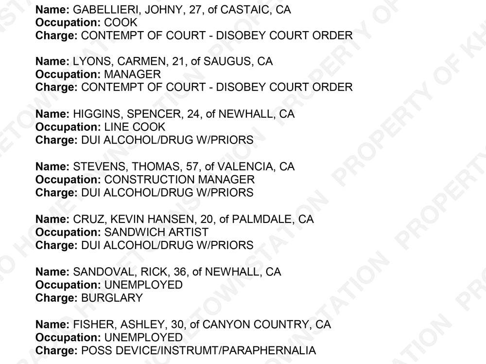 Santa Clarita Crime Report Sheriff_2017-12-05