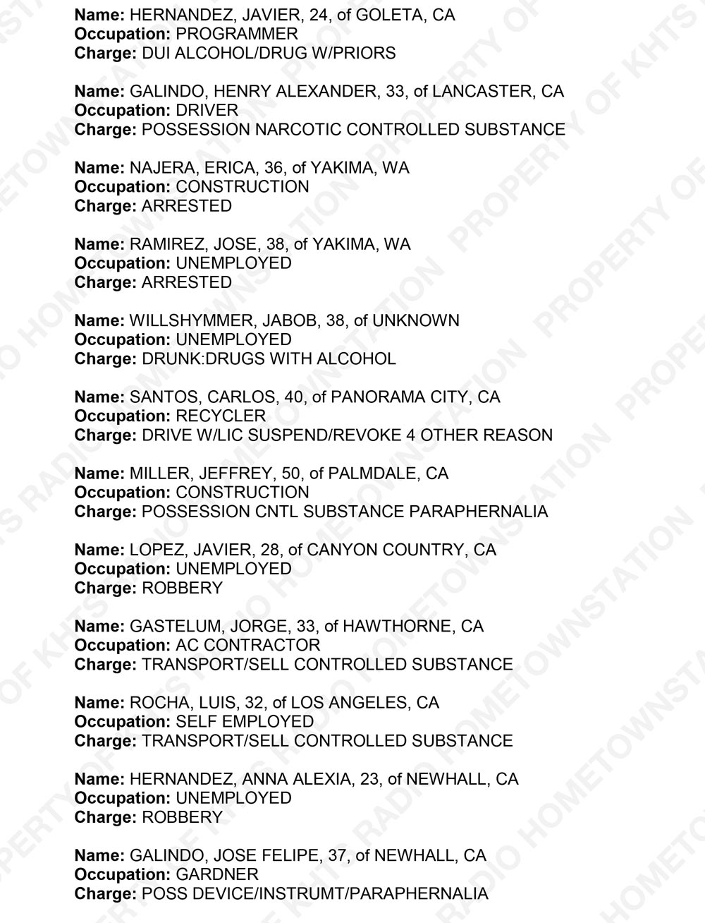 Santa Clarita Crime Report Sheriff_2017-12-12