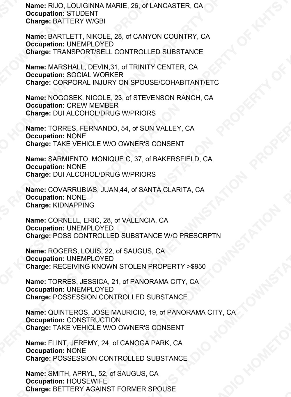 Santa Clarita Crime Report Sheriff_2017-12-13