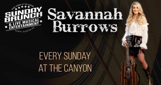 Sunday Brunch at The Canyon featuring Savannah Burrows Now through June - Top Things to do in Santa Clarita