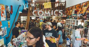 A picture of the inside of Brave New World Comics